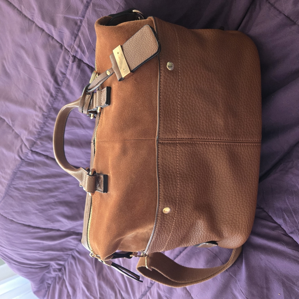 Moda Luxe Brown Leather Bag